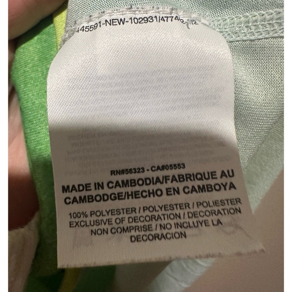 Nike‎ Dri-FIT Women's Green Yellow Ombré Lightweight Racerback Tank Top Size M - Picture 3 of 5